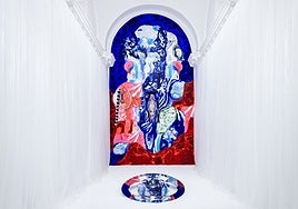 Detalle del montaje de la propuesta de Huanca en el CAAC