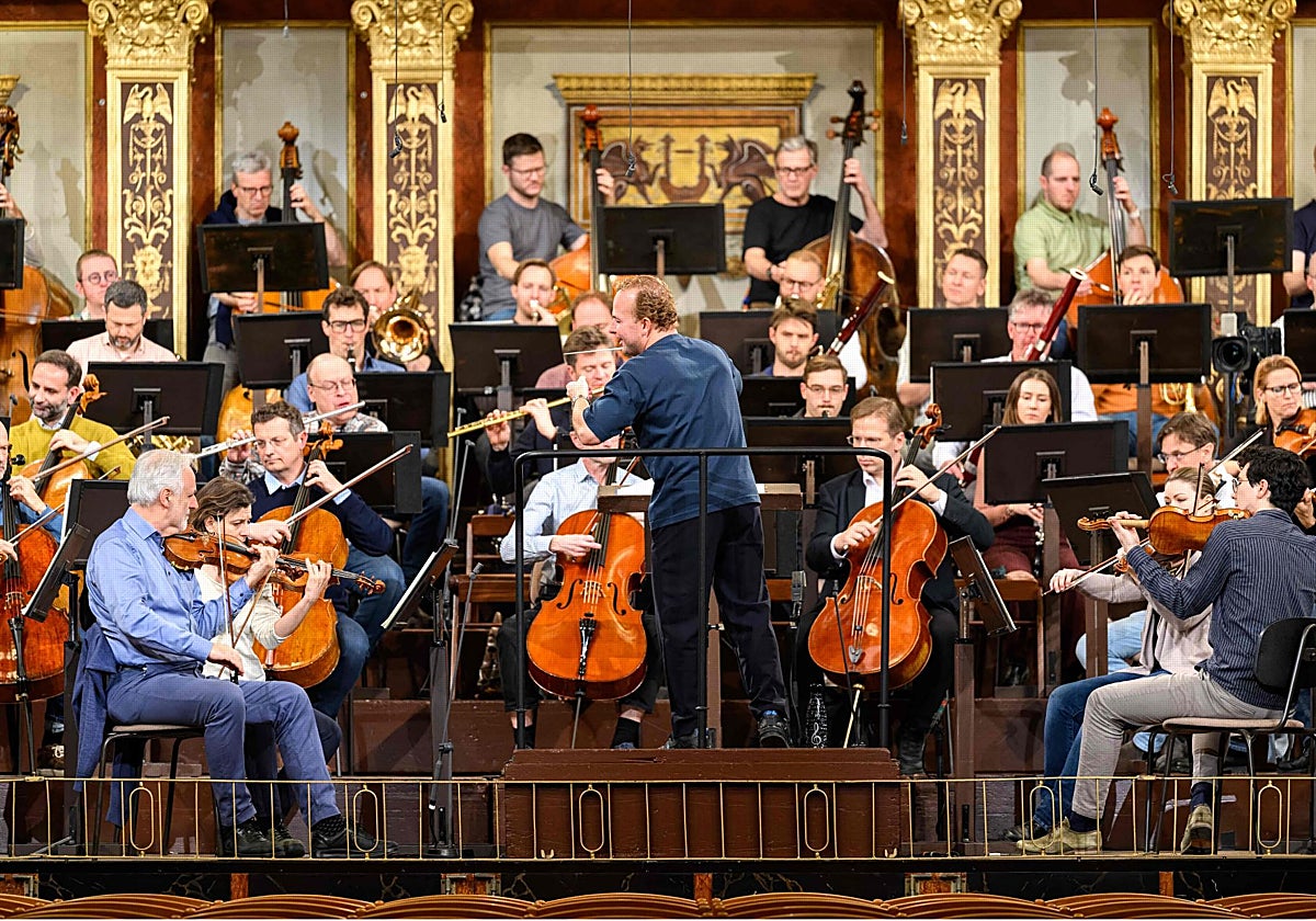 Imagen del ensayo del ensayo del Concierto de Año Nuevo en Viena, dirigido por Yannick Nézet-Séguin