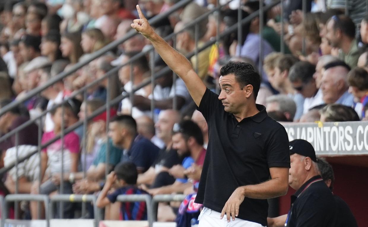 Xavi Hernández, durante el primer partido de pretemporada del Barcelona