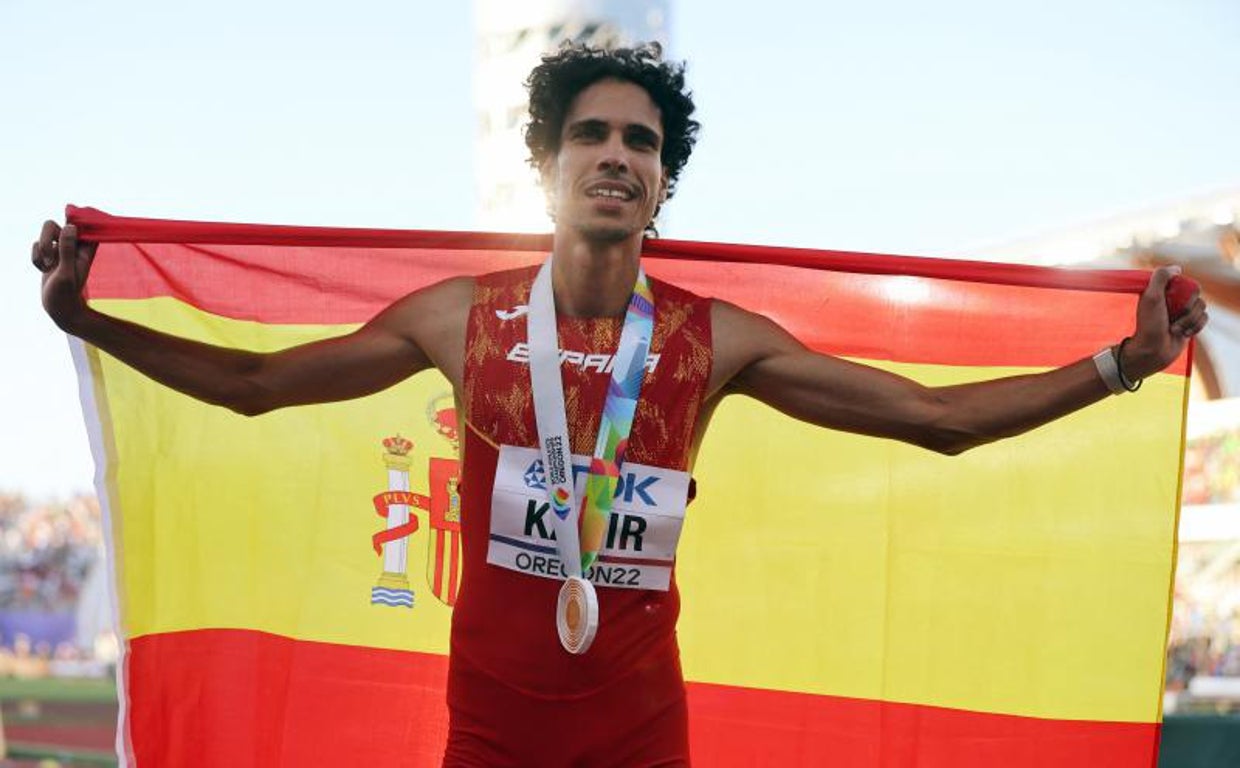 Mohamed Katir, tras la final del 1.500