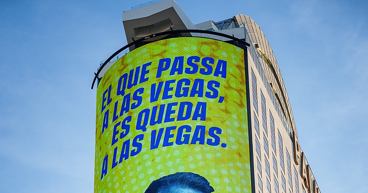 Imagen del anuncio que el Barcelona ha expuesto en Las Vegas