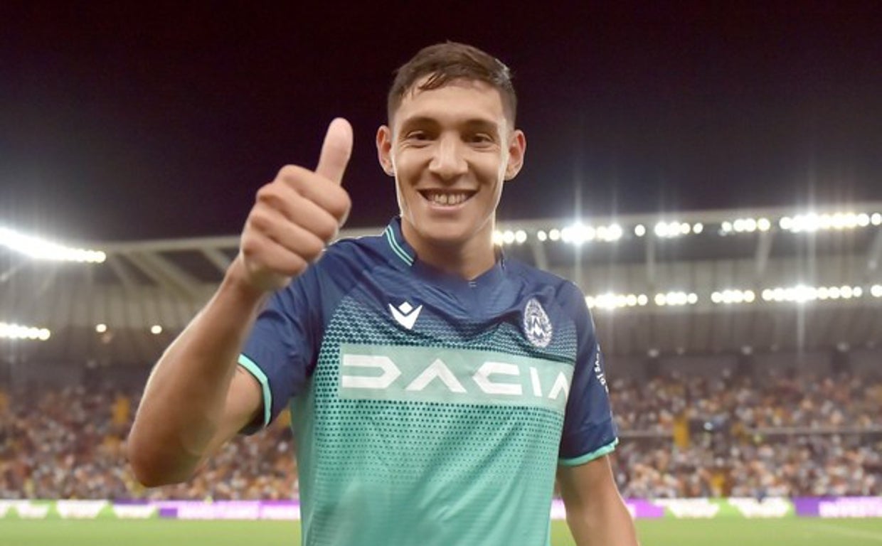 Molina tras un partido con el Udinese italiano