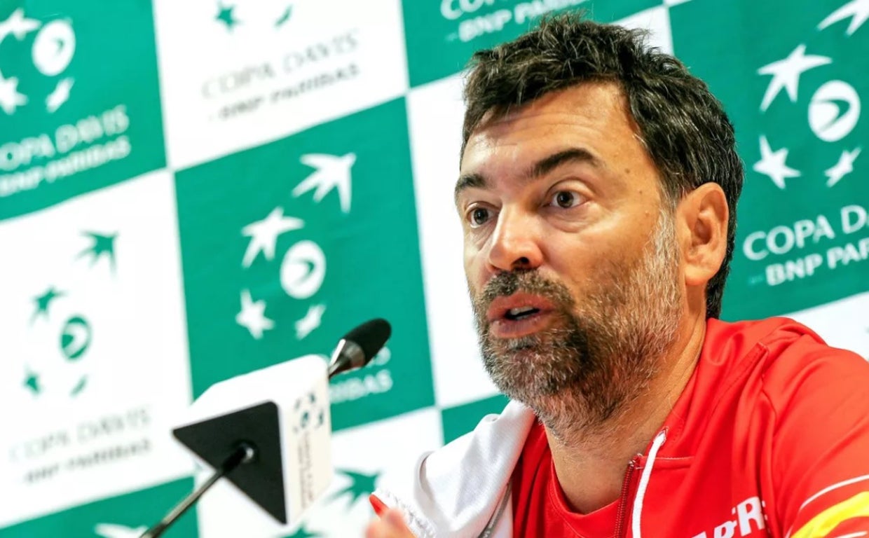 Sergi Bruguera, capitán español de la Copa Davis