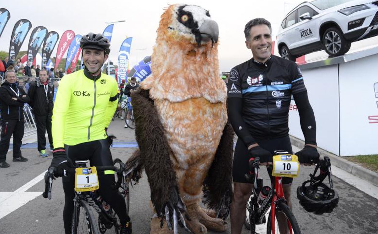 Beloki, con Induráin en la Quebrantahuesos