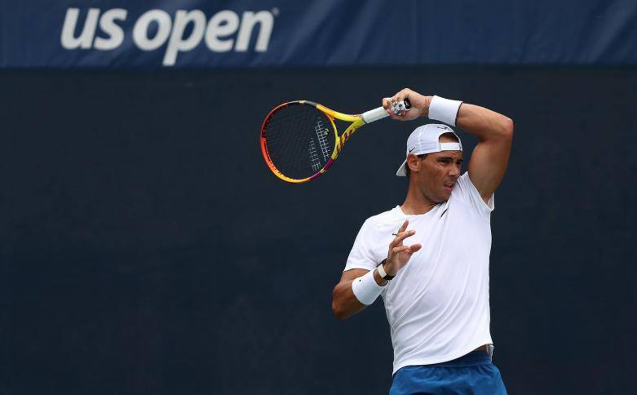 Nadal, durante un entrenamiento en el US Open