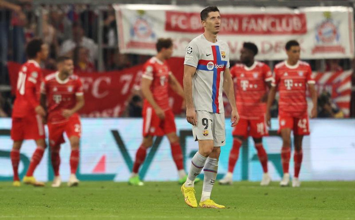 Lewandowski, después del primer gol del Bayern