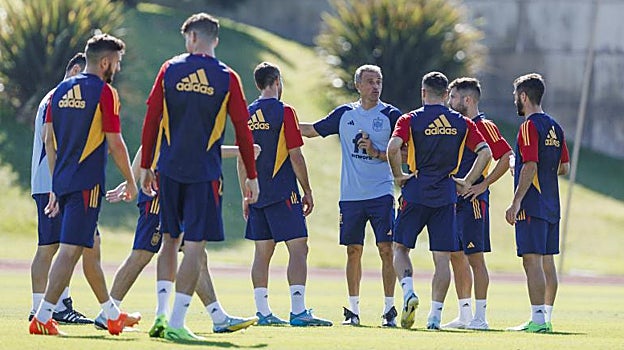 Entrenamiento de la selección española