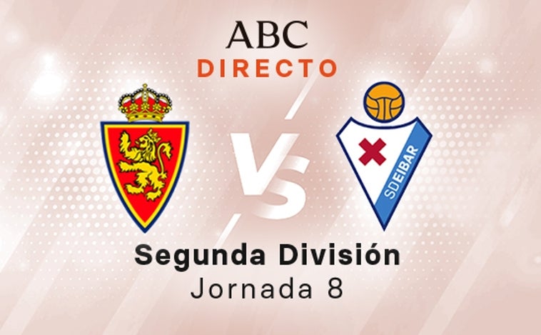 Zaragoza - Eibar en directo hoy: partido de la Liga SmartBank, jornada 8