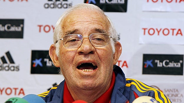 Luis, en octubre de 2006, antes del partido ante Suecia