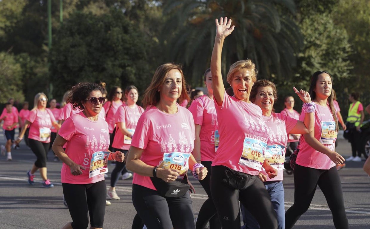 Algunas de las participantes de la carrera