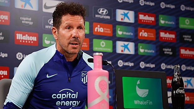 Simeone, este viernes en rueda de prensa