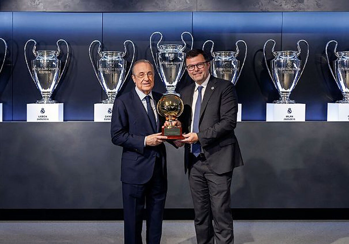 Florentino Pérez recibe el premio Golden Boy al mejor presidente
