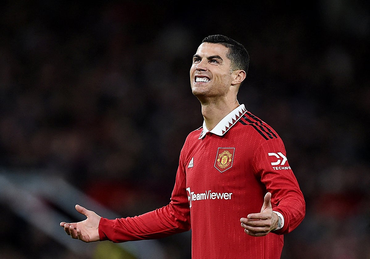 Cristiano Ronaldo durante un encuentro de Premier League