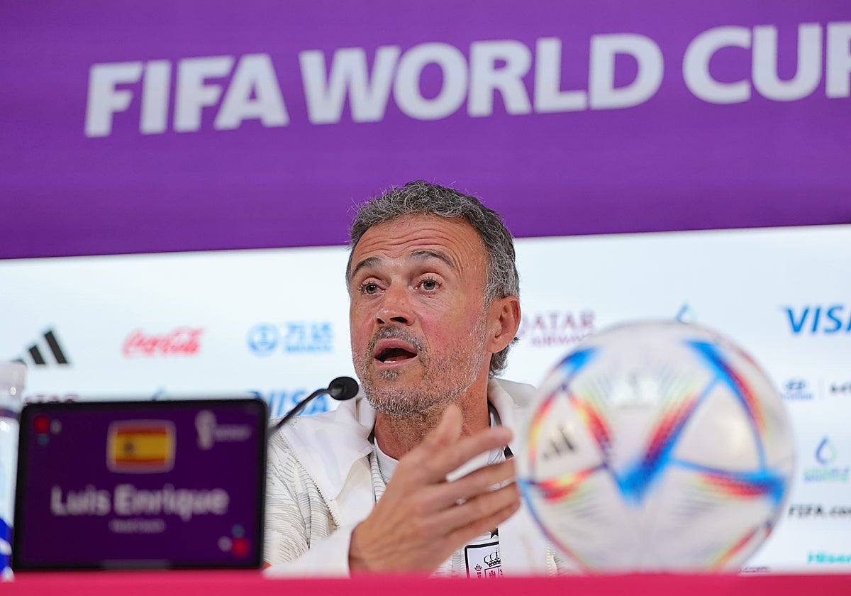 Luis Enrique, este martes en su rueda de prensa