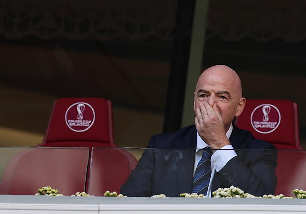 Gianni Infantino, en un palco de Qatar