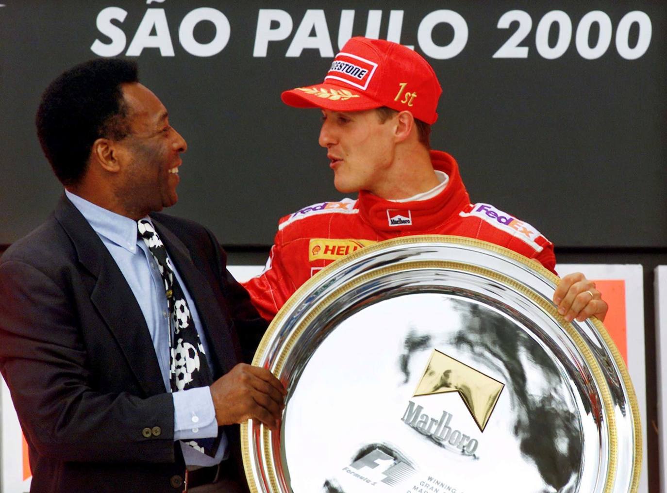 Con Ralf Schumacher en un premio de Fórmula 1