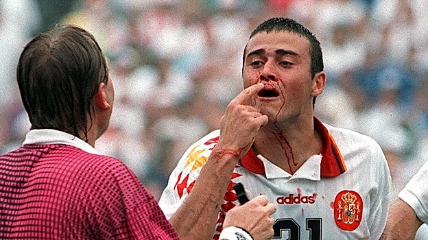 Luis Enrique, ante Italia, en aquel Mundial de 1994