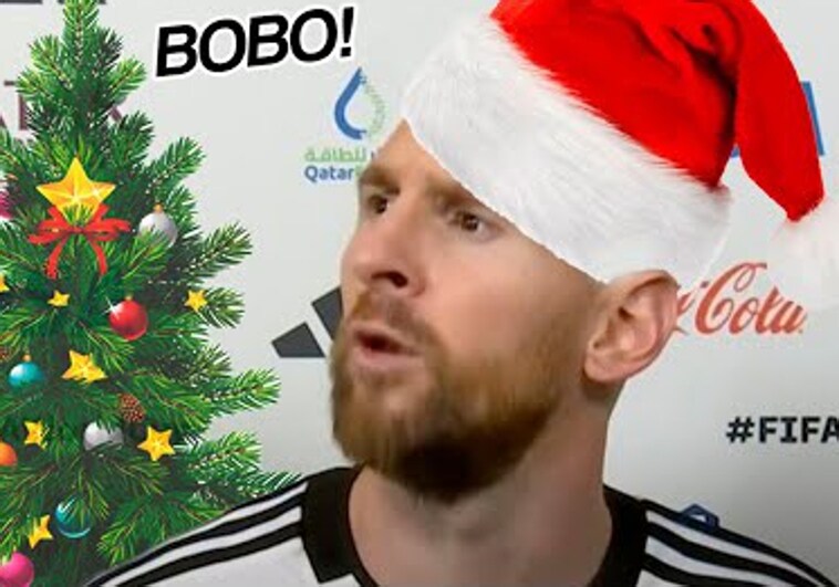 Convierten en un villancico navideño el «¿Qué miras, bobo?» de Messi