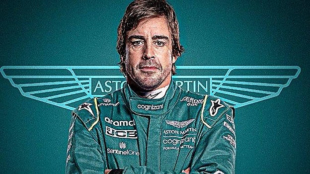 Fernando Alonso, con los colores de Aston Martin