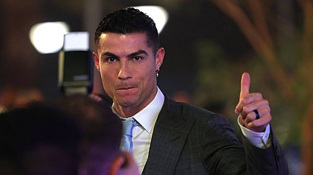 Cristiano Ronaldo, a su llegada al estadio