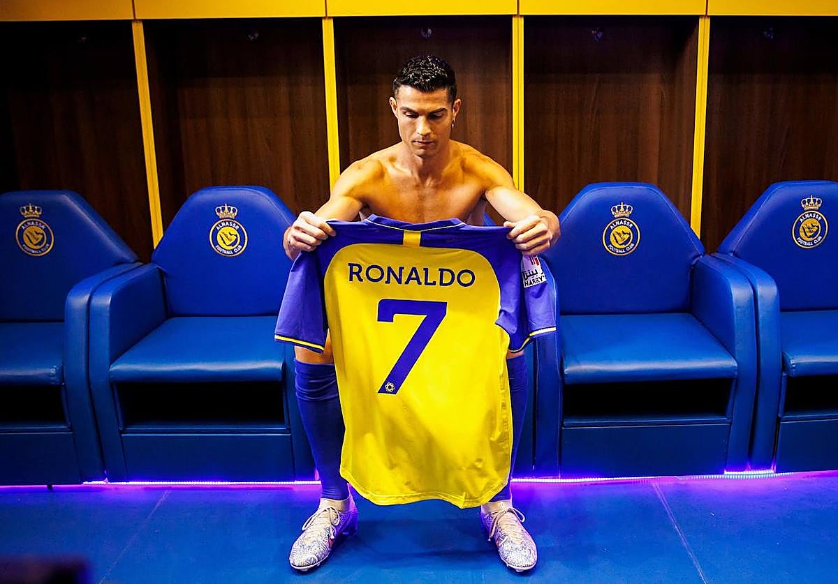Cristiano Ronaldo, con la camiseta de Al Nasr