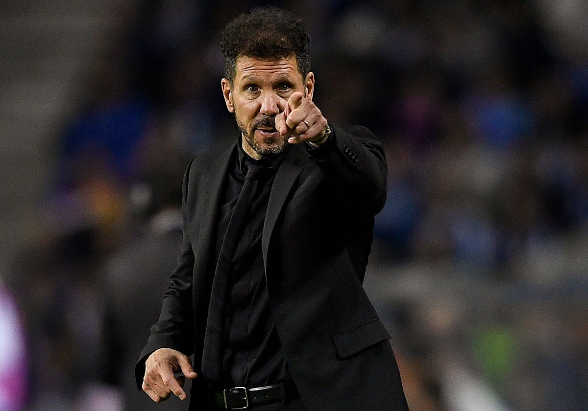 Simeone, en un partido de esta temporada