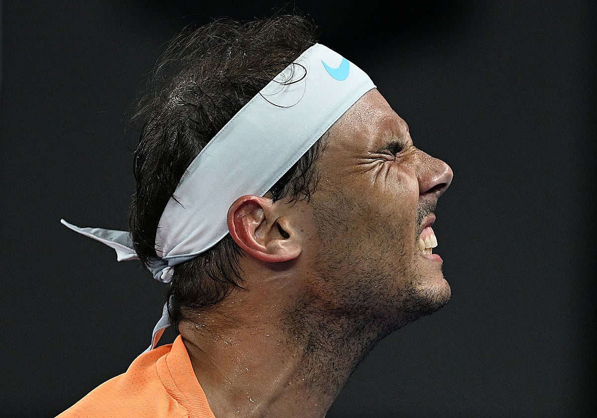 Nadal se lamenta durante el partido ante McDonald