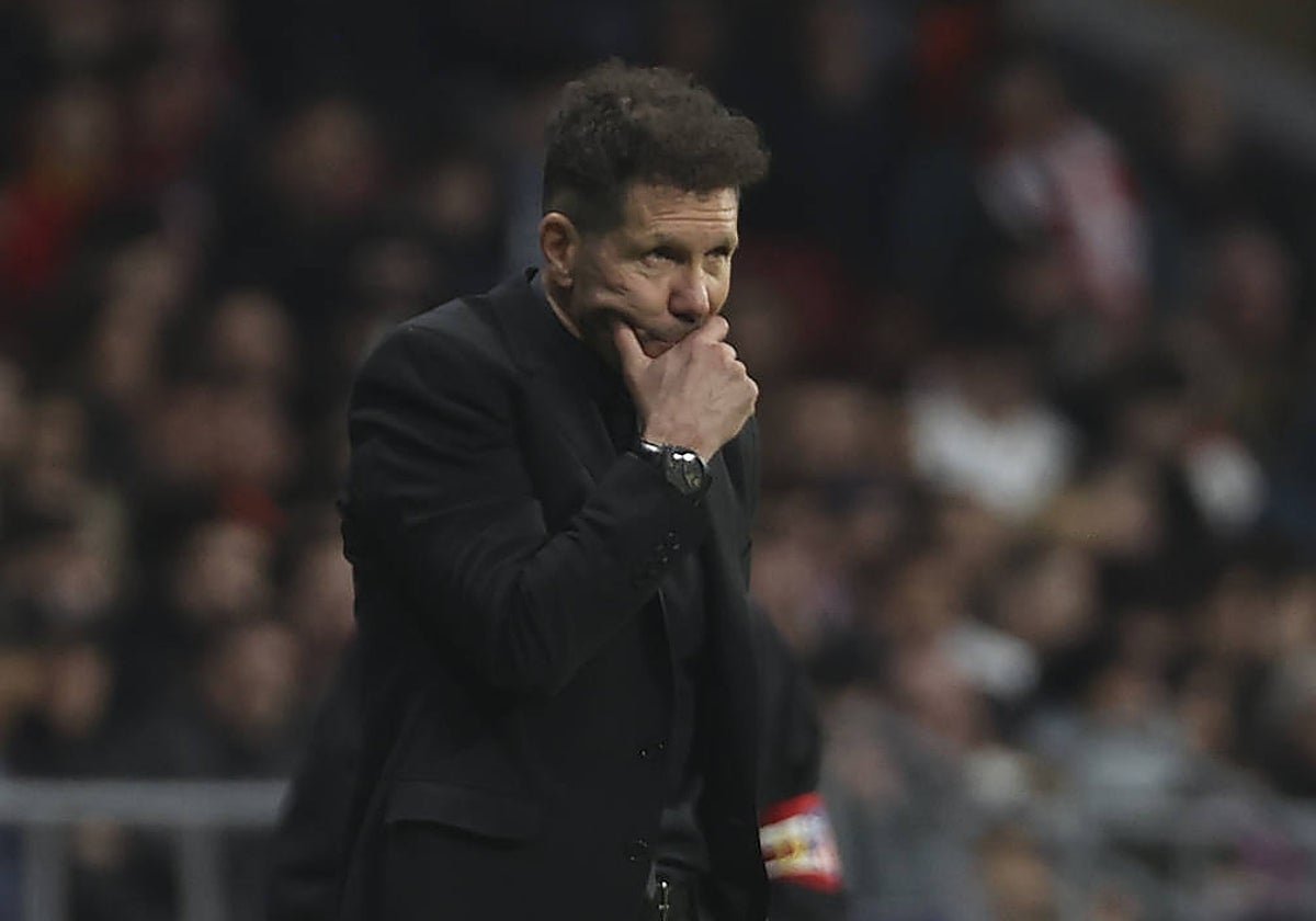 Simeone, durante el partido frente al Getafe