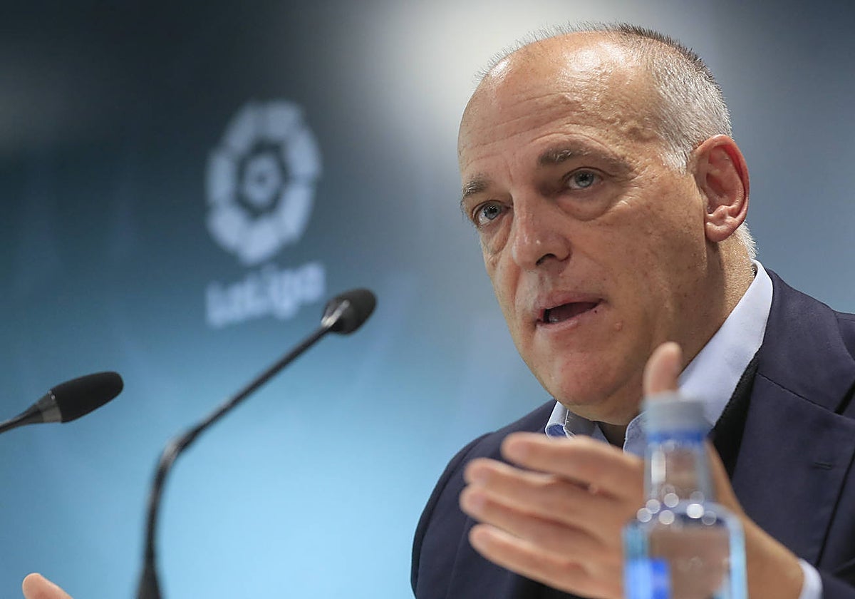El presidente de LaLiga Javier Tebas