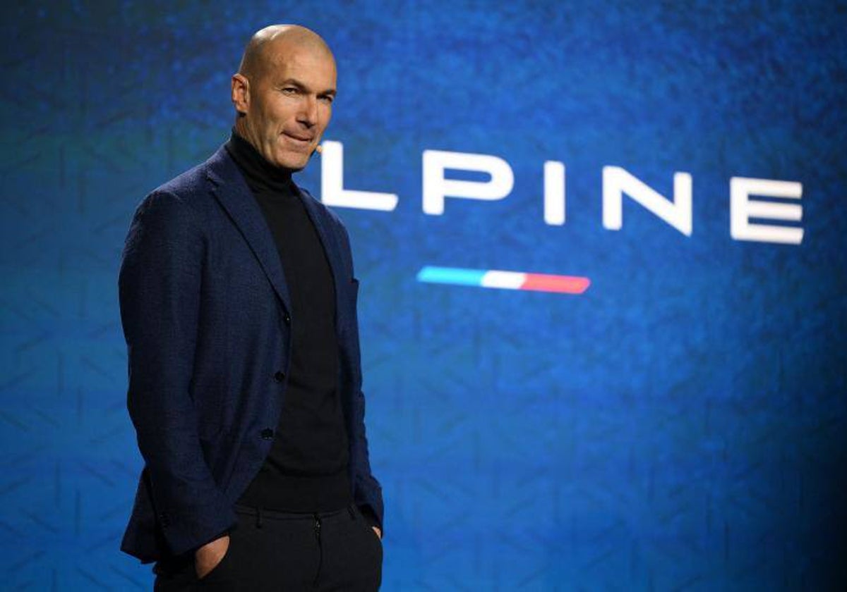 Zidane, en la presentación de Alpine