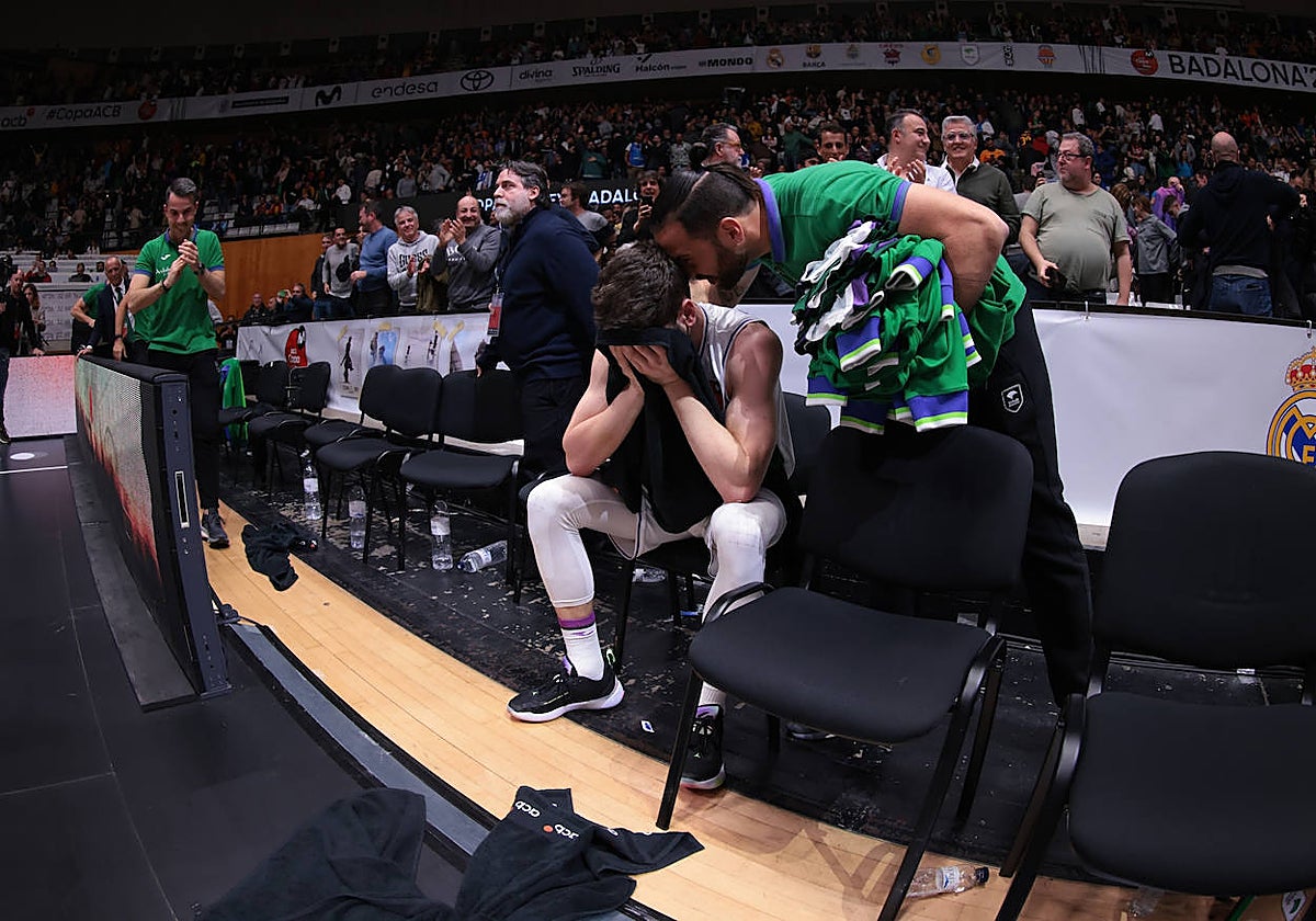 Brizuela, al acabar el partido ante el Barcelona