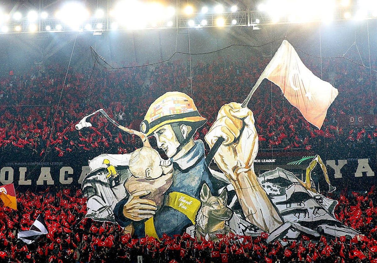 Imagen del tifo del Trabzonspor
