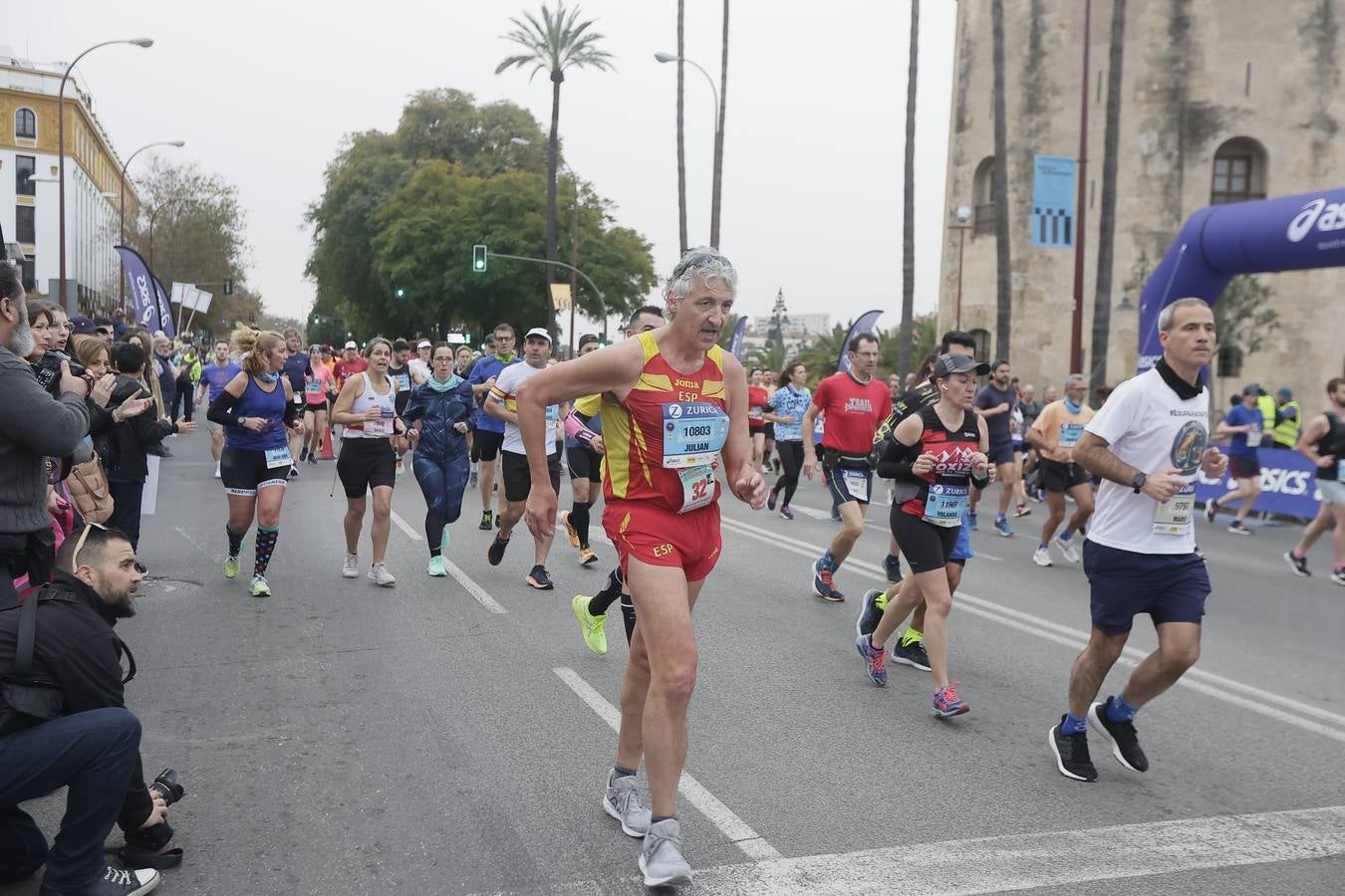 Participantes en el Maratón de Sevilla