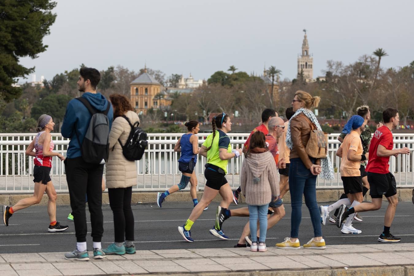Diferentes momentos del Zurich Maratón de Sevilla 2023