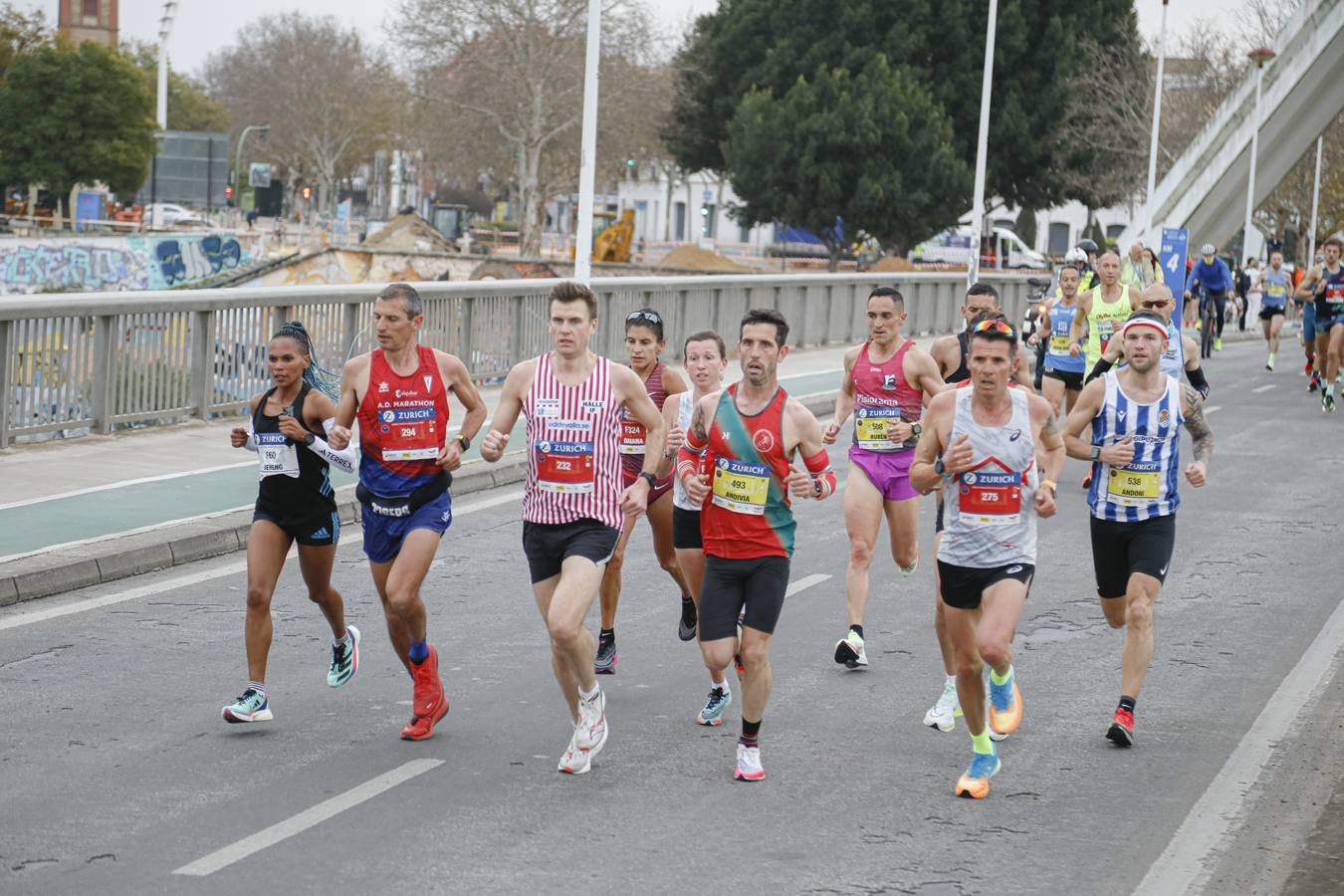 Participantes en el Maratón de Sevilla 2023