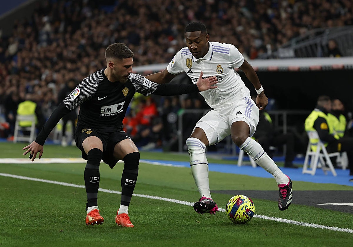Alaba, durante un partido con el Madrid