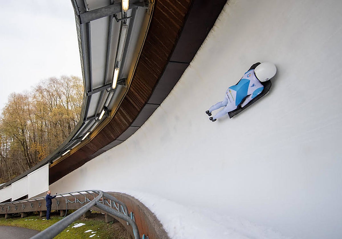 Clara Aznar, durante el Campeonato de España disputado en Letonia