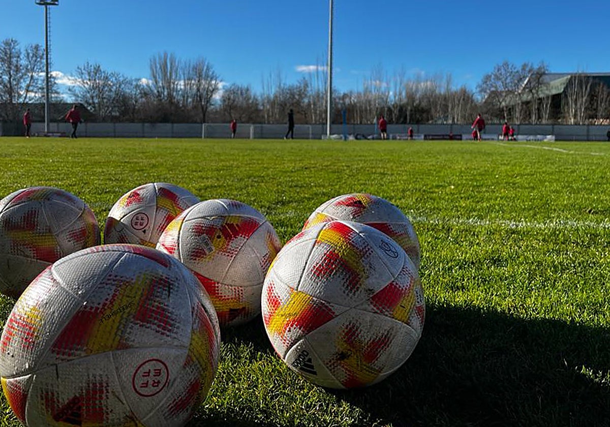 Entrenamiento de la UD Logroñés, uno de los clubes de Primera Federación