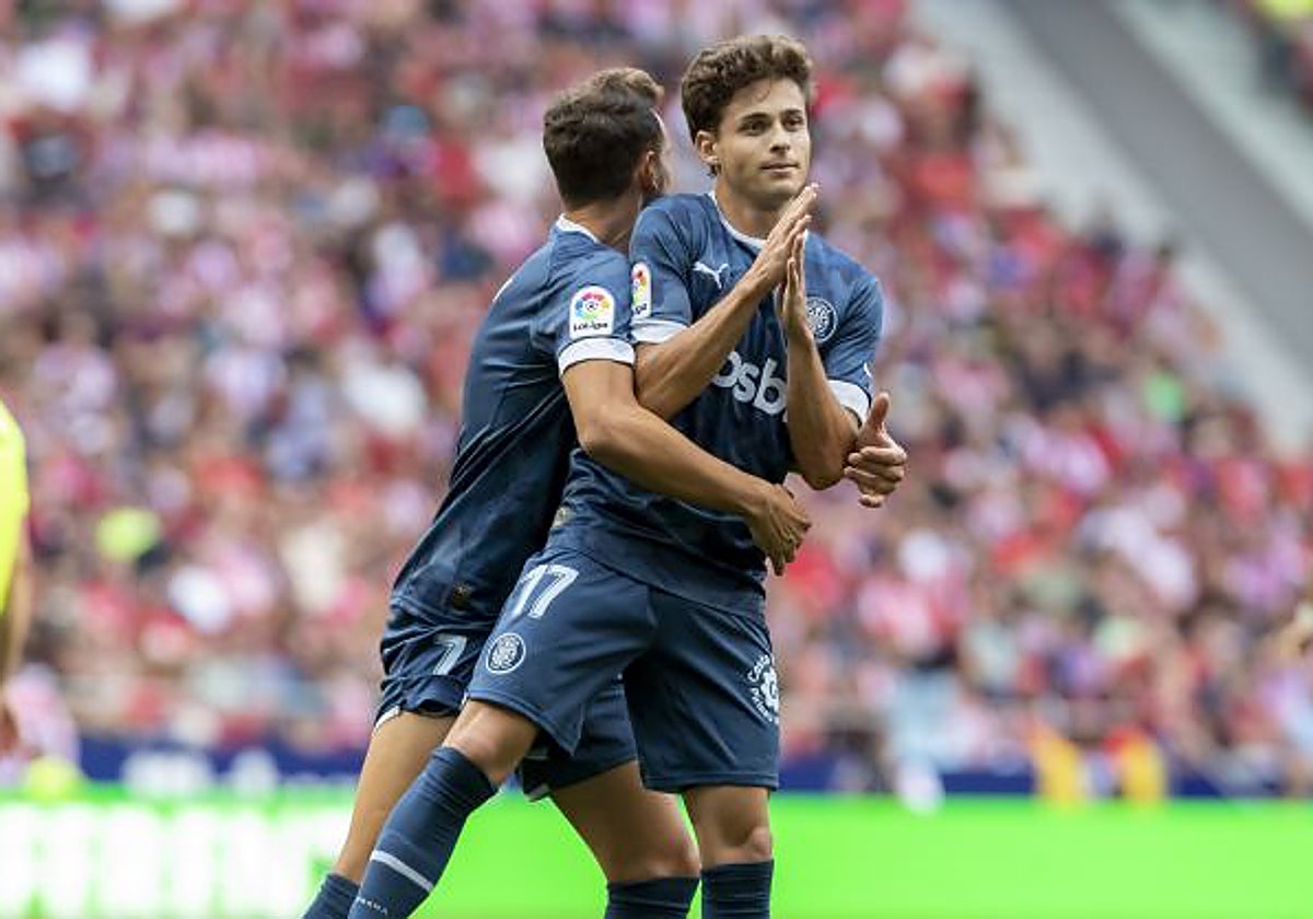 Riquelme, tras marcar al Atlético en el Metropolitano en la primera vuelta