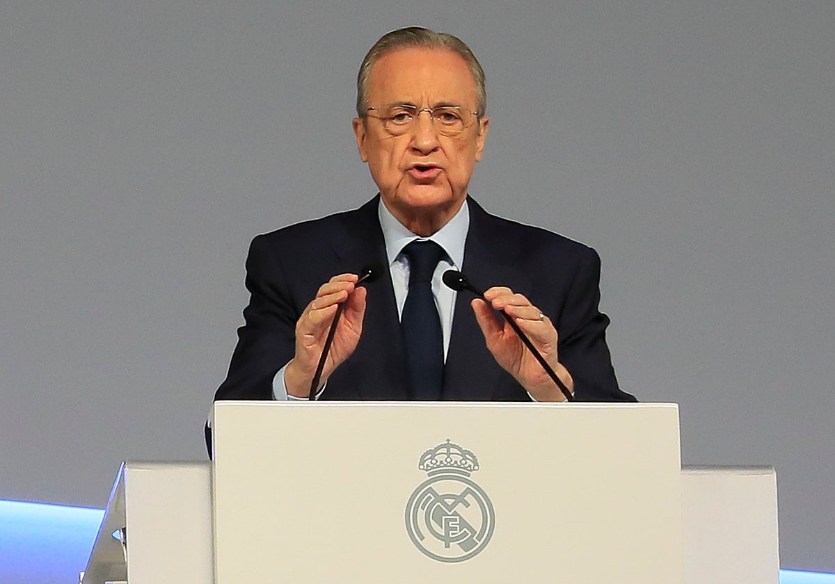 El presidente del Real Madrid, Florentino Pérez