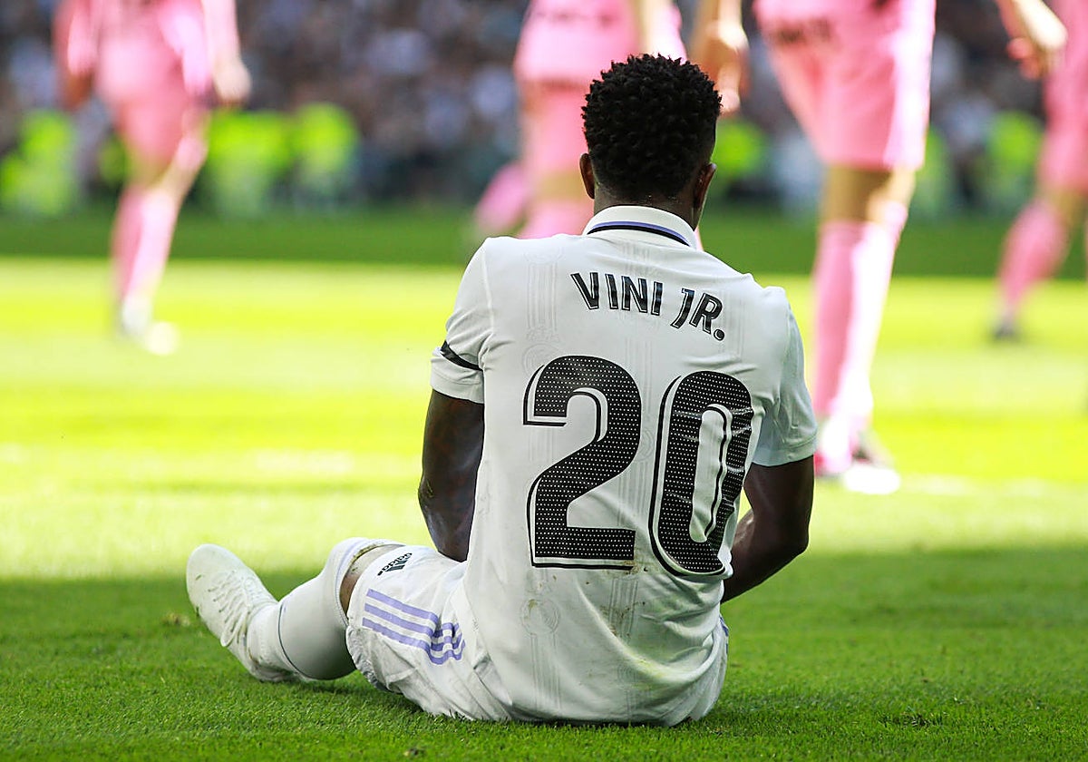 Vinicius, durante el partido contra el Espanyol