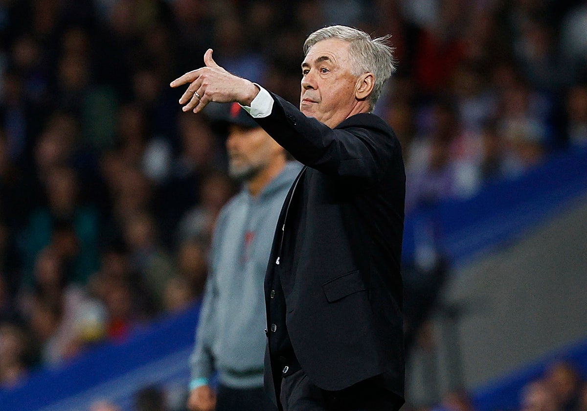 Ancelotti, en el partido de octavos de final frente al Liverpool