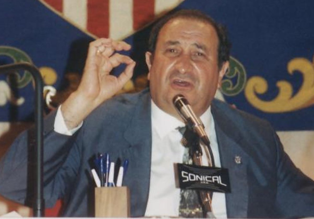 Jesús Gil y Gil durante su etapa como presidente del Atlético de Madrid