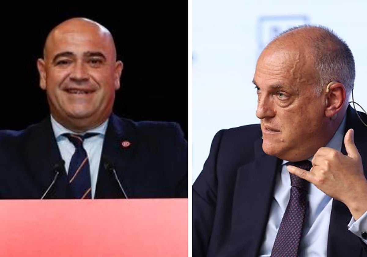 Javier Matallanas, portavoz de la RFEF y Javier Tebas, presidente de LaLiga
