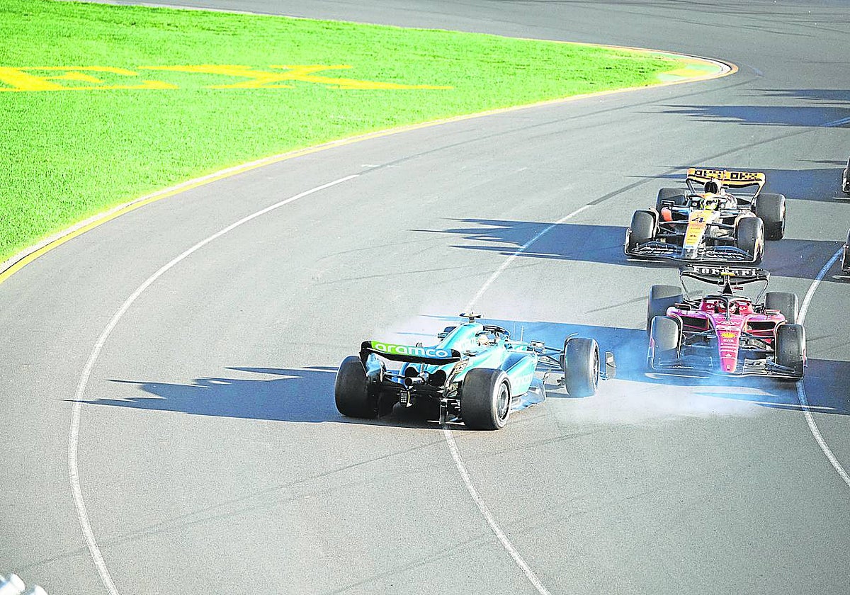 El accidente de Sainz con Alonso