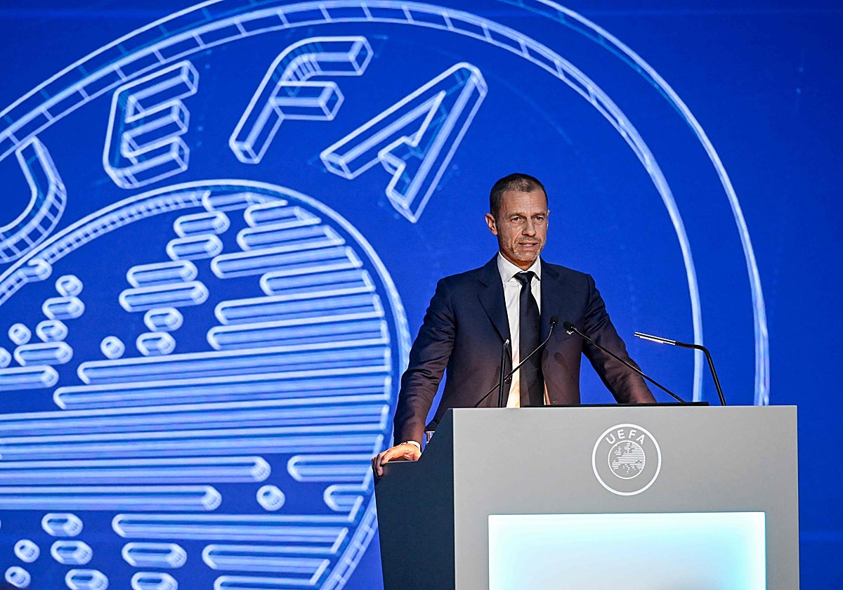 Ceferin, en su reelección como presidente de la UEFA