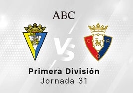 Cádiz - Osasuna, estadísticas del partido