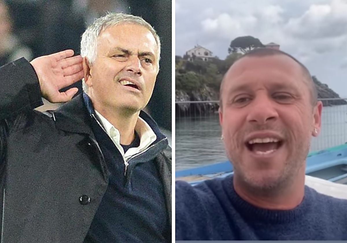 José Mourinho y Antonio Cassano