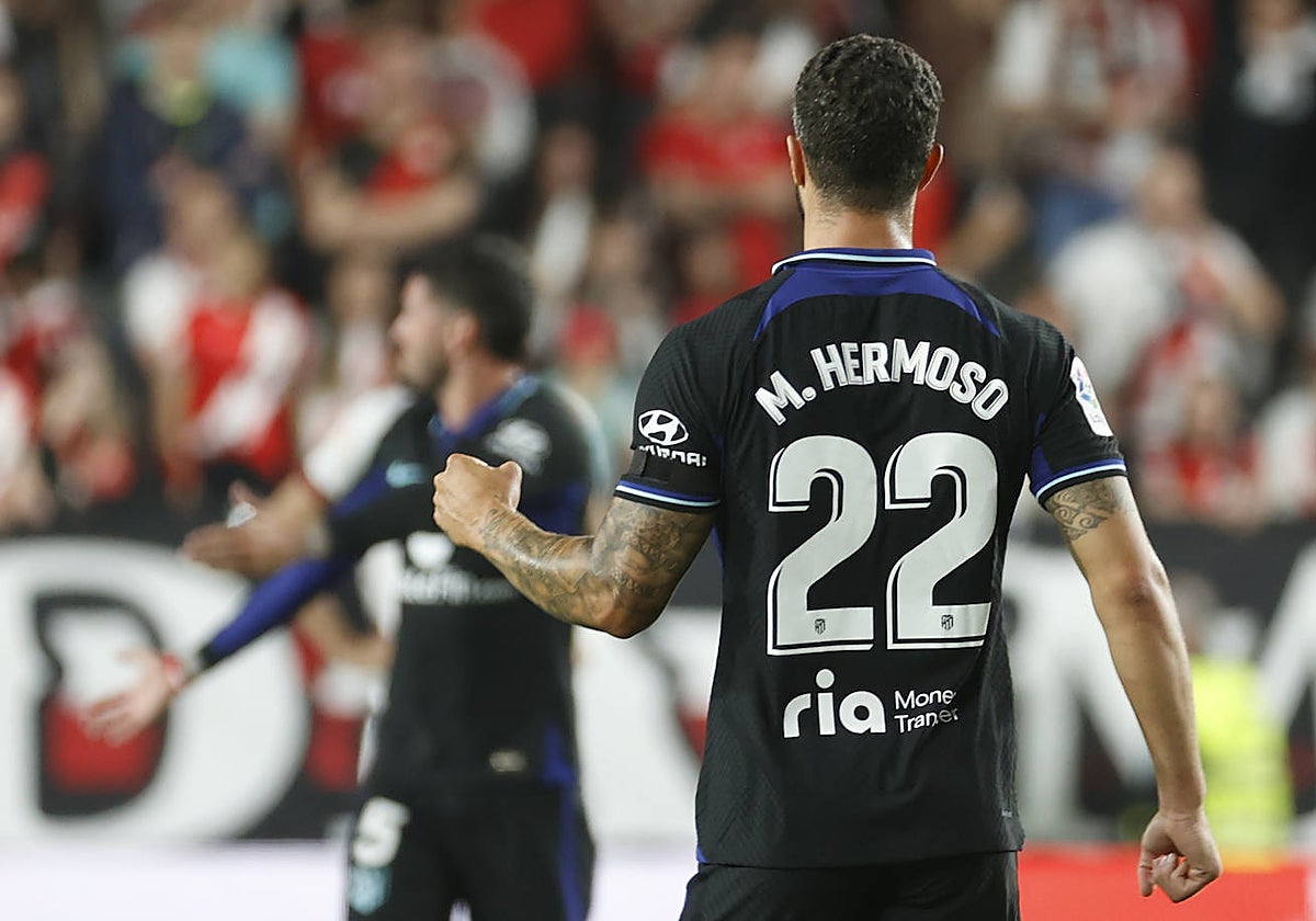 Mario Hermoso, durante el partido contra el Rayo Vallecano