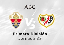 Elche - Rayo, estadísticas del partido